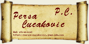 Persa Čučaković vizit kartica